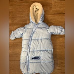 Carter’s Blue Car Seat Snowsuit Bunting 0-3 Months